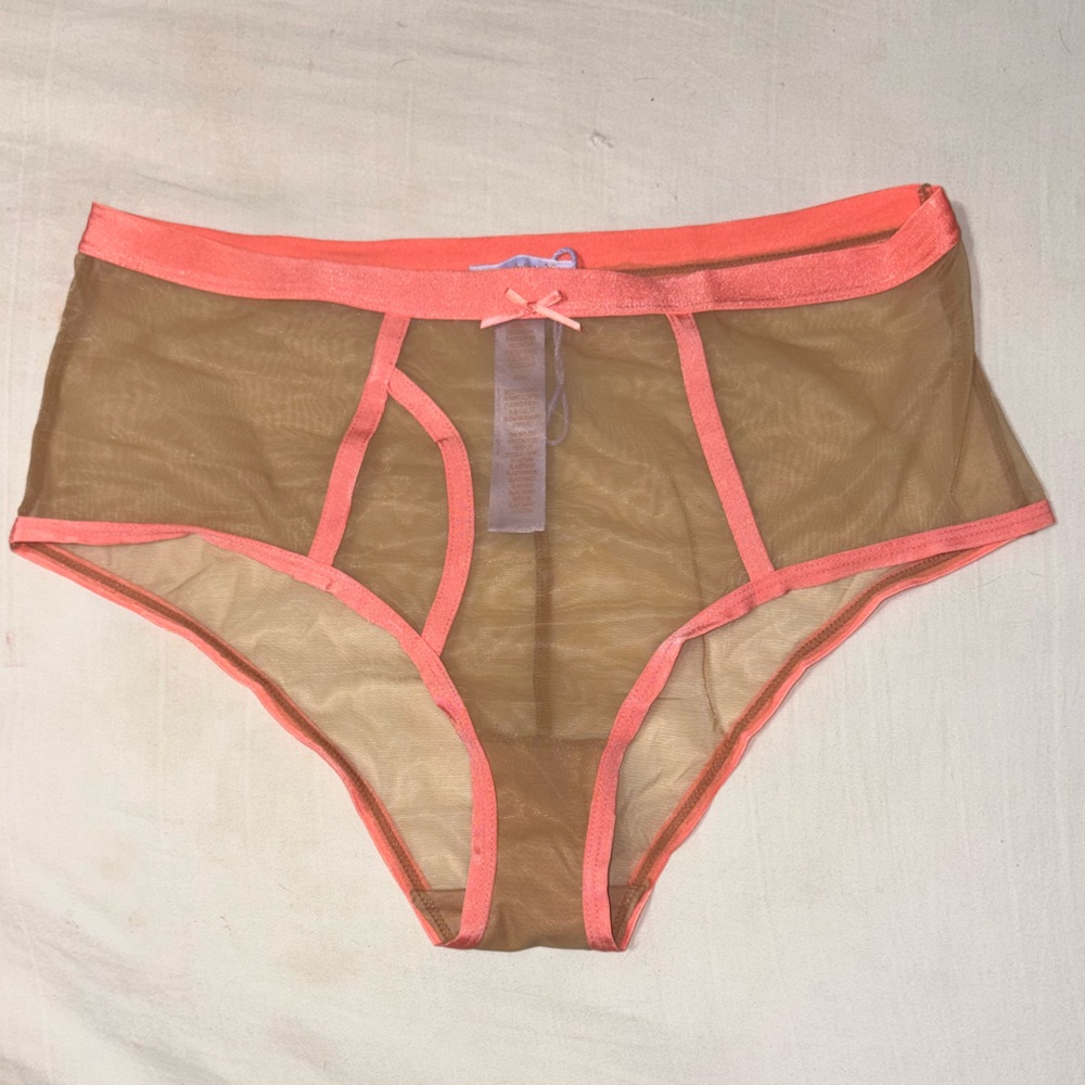 Women’s Savage X Fenty Sheer Nude and Coral Briefs
